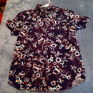 Denim & Flower Shirt Small